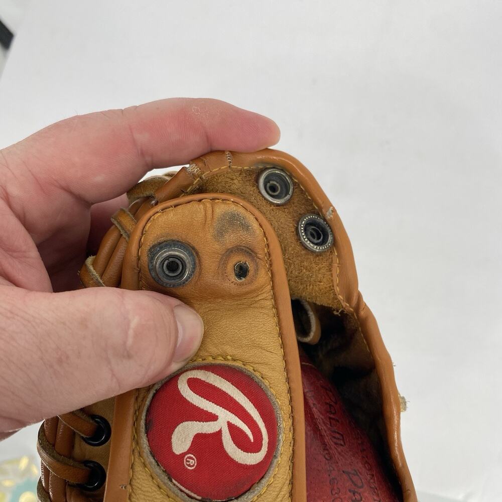 Rawlings RCM45GS Mike Piazza Catchers Mitt Tan Leather Glove RH Throw - Picture 6 of 6